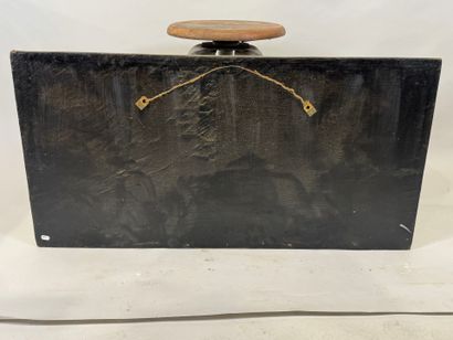 ASIA XXth.
Lacquered rectangular panel with...