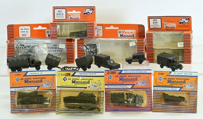 ROCO, MINITANKS 9 véhicules militaires échelle...