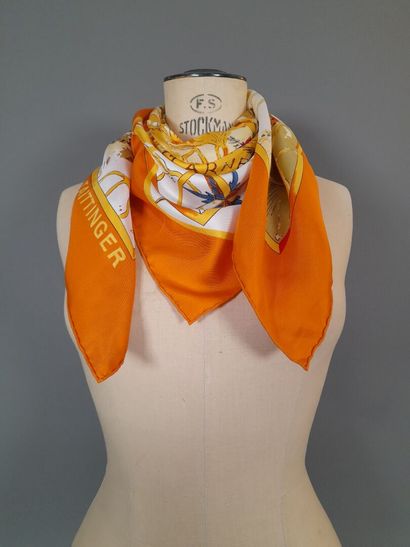 CHAMPAGNE TAITTINGER.
Silk twill square decorated...