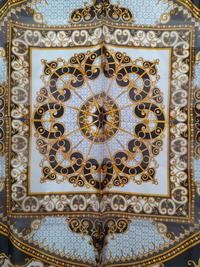 JAEGER-LECOULTRE.
Striped silk square decorated...