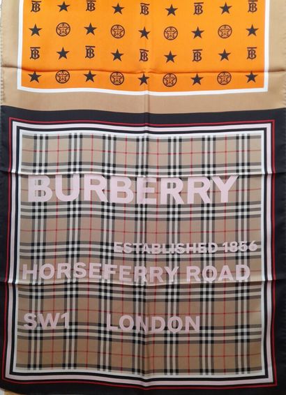 BURBERRY ENGLAND, LONDON.
Silk twill scarf...