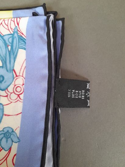 PRADA.
Silk twill square decorated with bunnies,...