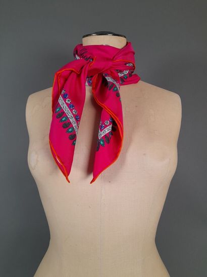 CHOPARD.
Silk twill square decorated with...