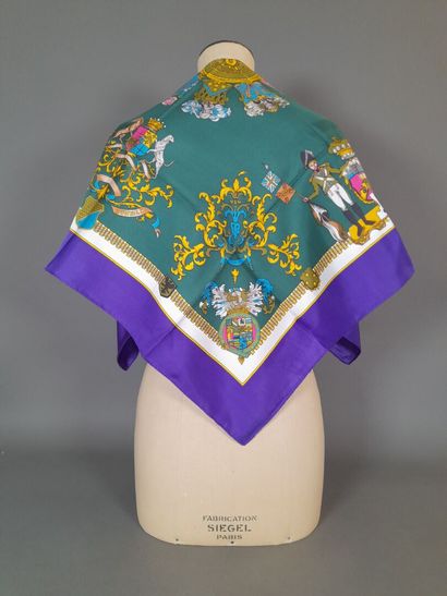 DUNHILL.
Silk twill square decorated with...