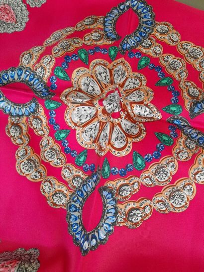 CHOPARD.
Silk twill square decorated with...