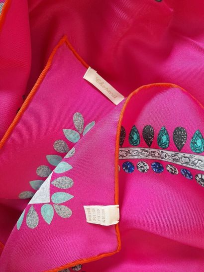 CHOPARD.
Silk twill square decorated with...