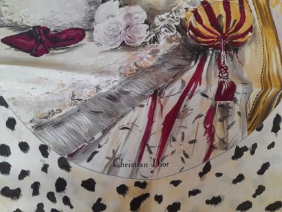 CHRISTIAN DIOR, PARIS.
Print proof of a silk...