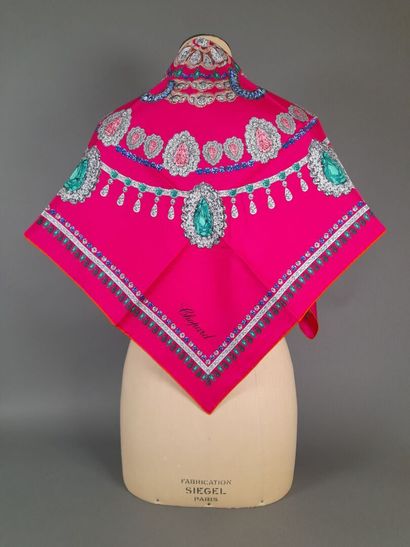 CHOPARD.
Silk twill square decorated with...