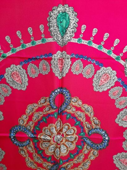 CHOPARD.
Silk twill square decorated with...