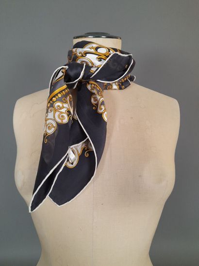 JAEGER-LECOULTRE.
Striped silk square decorated...