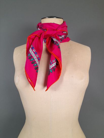 CHOPARD.
Silk twill square decorated with...