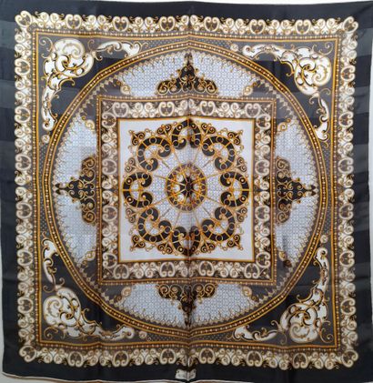 JAEGER-LECOULTRE.
Striped silk square decorated...