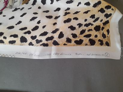 CHRISTIAN DIOR, PARIS.
Print proof of a silk...