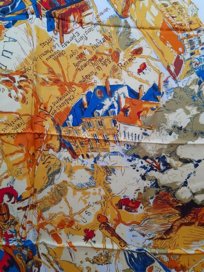 CHAMPAGNE TAITTINGER.
Silk twill square decorated...