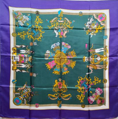 DUNHILL.
Silk twill square decorated with...