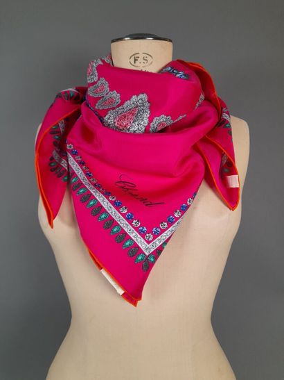 CHOPARD.
Silk twill square decorated with...