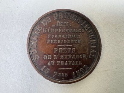 Lot of 10 medals in bronze or metal.
19th...