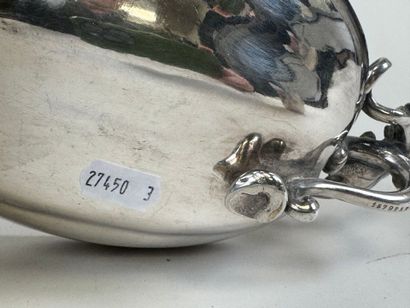 CHRISTOFLE .
Silver-plated butter dish and...