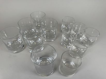 BACCARAT France.
Set of 12 crystal glasses.
H....