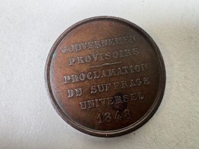 Lot of 10 medals in bronze or metal.
19th...