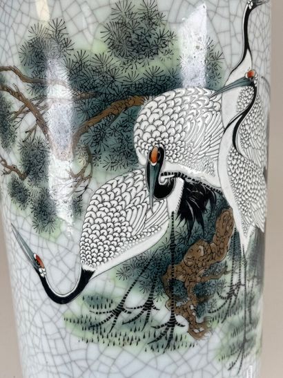 CHINA, 20th century.
Large polychrome porcelain...