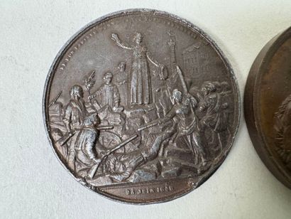Lot of 8 bronze medals.
19th century.
D....