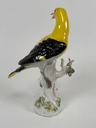 Large polychrome porcelain subject decorated...