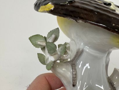 Large polychrome porcelain subject decorated...