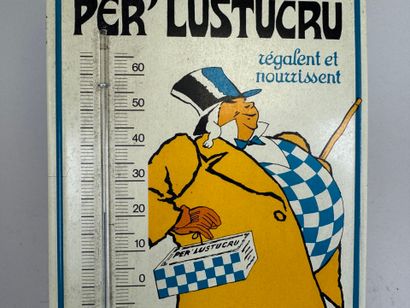PER' LUSTUCRU.
Rectangular thermometer plate...