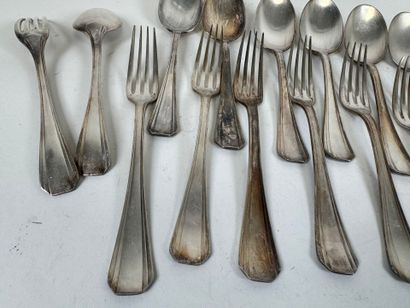 CHRISTOFLE.
Suite of 12 table spoons and...