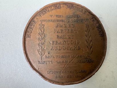 Lot of 4 bronze medals.
19th century.
D....