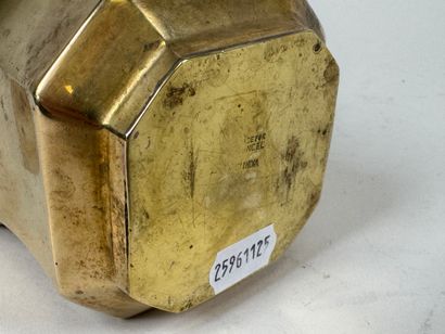 LANCEL. 
Small gilt metal vase.
Marked on...
