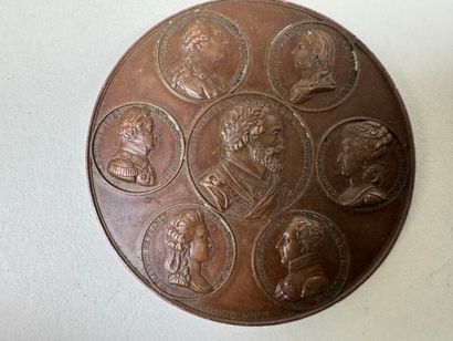 Lot of 4 bronze medals.
19th century.
D....