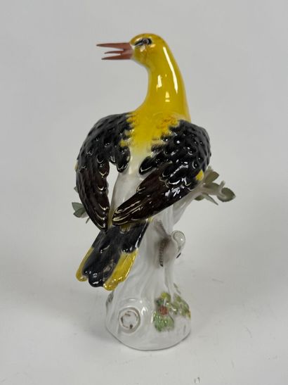 Large polychrome porcelain subject decorated...