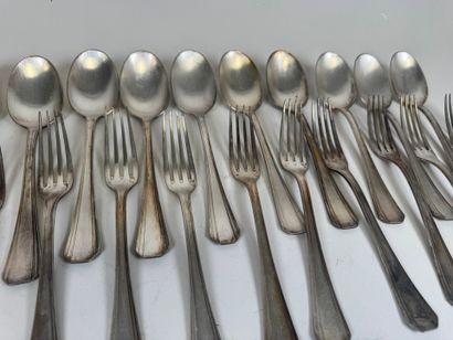 CHRISTOFLE.
Suite of 12 table spoons and...
