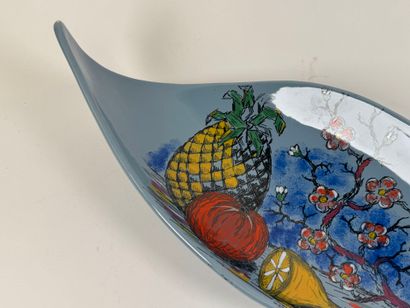 LONGWY.
Fruits et Fleurs model.
Polychrome...