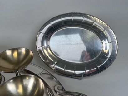Silver-plated champagne service comprising...