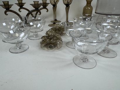Important lot of glass and crystal, some...