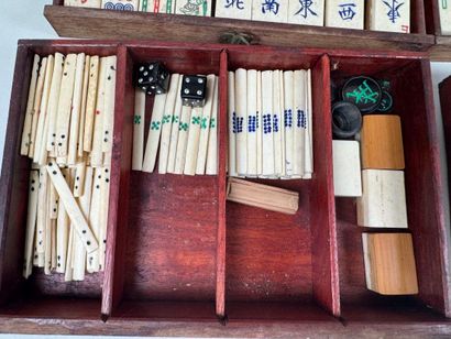 ASIA, 20th century.
Mah-jong game in wood...