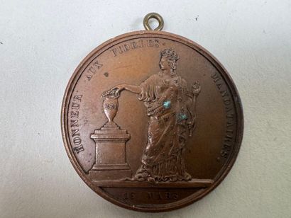 Lot of 8 bronze medals.
19th century.
D....