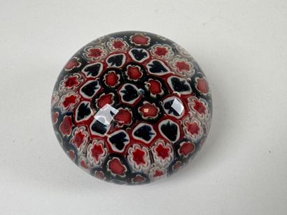 Glass sulphur ball or paperweight with millefiori...