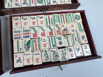 ASIA, 20th century.
Mah-jong game in wood...
