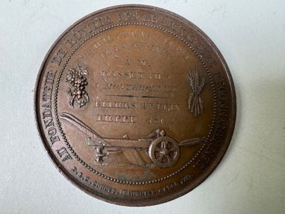 Lot of 5 bronze medals.
19th century.
D....