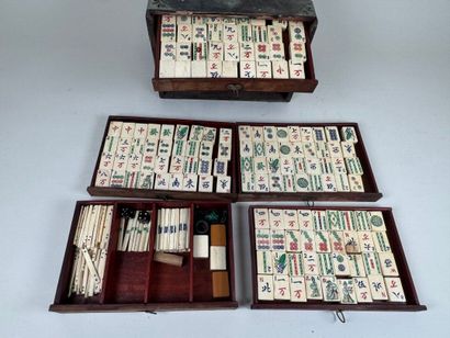 ASIA, 20th century.
Mah-jong game in wood...