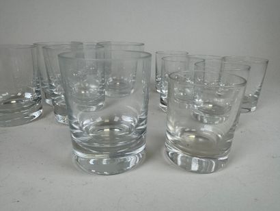 BACCARAT France.
Set of 12 crystal glasses.
H....
