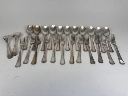 CHRISTOFLE.
Suite of 12 table spoons and...