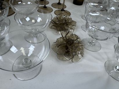 Important lot of glass and crystal, some...