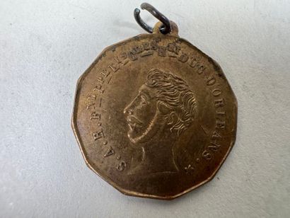 Lot of 10 medals in bronze or metal.
19th...