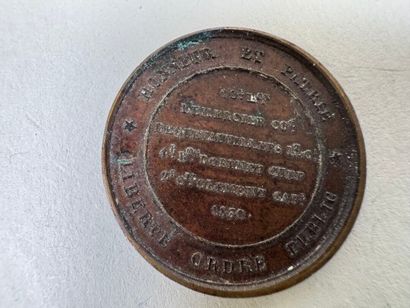 Lot of 10 medals in bronze or metal.
19th...