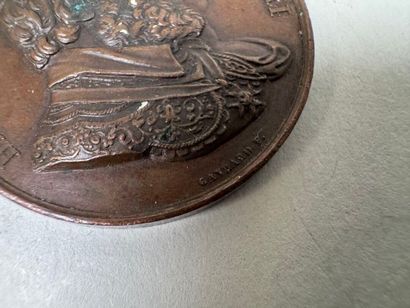 Lot of 5 bronze medals.
19th century.
D....